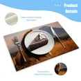 thumbnail image 3 of BaHomeck placemats Set of 4 rectangle Linen Cotton Placemats for Dining Table Washable Heat Resistant,18*12inch,Majestic Lion Roaring In The Savannah With Mount Kilimanjaro, 3 of 4