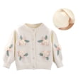 thumbnail image 2 of Esaierr kids Baby Girls Knitted Cardigan Jacket Sweater Jacket Toddler Infant Girls Knitted Coat Outwear Crewneck Knit Crochet Button Closure Cardigan Tops,Sizes 9M-6Y, 2 of 7