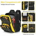 thumbnail image 2 of Heavy Duty Tool Backpack Tool for Professional Electricians | Waterproof Backpack with Plastic Bottom | Durable and Comfortable Work Backpack, 2 of 7