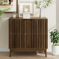 thumbnail image 5 of Smart FENDEE Kitchen Buffet Cabinet with Adjustable Shelf, Wood Coffee Bar Cabinet Sideboard,Walnut, 5 of 7