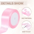thumbnail image 3 of Rollo de Cinta de Satén Uxcell, Cinta para Envolver Regalos para Manualidades de Boda Fiesta Rosa, 3 of 6