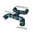 thumbnail image 2 of Junepar Cat Tunnel H-Way Cat Tunnels for Indoor Cats Collapsible Cat Play Tunnel Interactive Toy Maze Cat House for Cats Puppy Kitty Kitten Rabbit (Black), 2 of 5