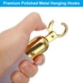 thumbnail image 4 of Unique Bargains 3 Feet White Velvet Stanchion Rope, Crowd Control Barrier Rope with Snap Hook, Golden, 4 of 6