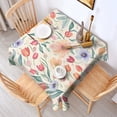 thumbnail image 2 of Pioneer Flower Floral Print Pattern Square Tablecloth,Waterproof Square Table Cover,Wipeable Spillproof Washable Table Cover for Home Kitchen Party Decor 42"X42"(107x107cm), 2 of 6