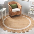 thumbnail image 2 of SAFAVIEH Natural Fiber Archibald Bordered Area Rug, Natural/Ivory, 5' x 5' Round, 2 of 10