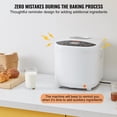 thumbnail image 6 of VEVOR Bread Maker, 19-in-1 2LB Dough Machine, Nonstick Ceramic Pan Automatic Breadmaker with Gluten Free Setting, Whole Wheat Bread Making, Digital, Programmable, 3 Loaf Sizes, 3 Crust Colors, White, 6 of 9