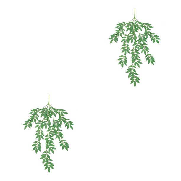 Ounissouiy Vid verde artificial para colgar en la pared del hogar, vid de sauce falso, habitación, jardín, balcón, pasillo, fiesta de boda, verde 80.5 cm 2piezas