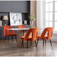 thumbnail image 2 of GAKMCIL Modern Velvet Upholstered Dining Chairs (Set of 2) with Nailhead Trim and Metal Legs, Weight Capacity 300lbs for Dining Room and Kitchen (Orange), 2 of 9
