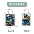 thumbnail image 2 of 16 Pcs For Cookie Monster Party Favor Bags – 2 Styles with Handles, Gift Bags for Birthday Parties, Themed Celebrations, Events, 2 of 5