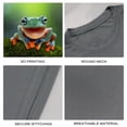 thumbnail image 4 of Coolnut Men's T Shirt Odor Protection Short, Flying Frog Laughing Mens Short Sleeve Tees, Grey Crew-Neck Casual Tee Shirts, XL, 4 of 6