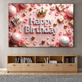 thumbnail image 6 of Pink Themed Happy Birthday Banner with Crown Rose Balloon Heart Decors Party Supplies Photography Props for Birthday Party Celebration Backdrop Decorations, 6 of 8