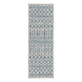 thumbnail image 3 of Unique Loom Outdoor Trellis Collection Area Rug - Tribal Trellis (2' x 6' 1" Runner Light Blue/Ivory), 3 of 7