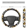 thumbnail image 5 of Jeiento Sunflower Car Steering Wheel Covers,Cow Print Neoprene Auto Car Wrap Cover Car Accessories Protector,Universal Fit for SUV Sedan Van,Anti-slip and Sweat Absorption, 5 of 6