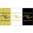 thumbnail image 2 of 25th Birthday Miniatures Candy Bar Wrapper, (Set of 60) Mini Candy Bar Stickers; 3 Designs: 24 Gold, 24 Black, 12 White, Candy Not Included, 2 of 5