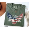 thumbnail image 3 of She's a Good Girl Shirt, 4th of July Shirt, Memorial Day Shirt, She Loves Her Mama Shirt, Loves Jesus and America Too Tee, 3 of 5