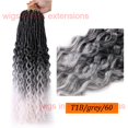 thumbnail image 1 of 18 Hebras/Pack Nu Locs Crochet Hair Goddess Trenzas 18 Pulgadas Sintético Suave Profundo Rizado Extensiones De Pelo, 1 of 4