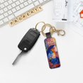 thumbnail image 5 of Wukai Rooster Oil Painting Print Leather Car Keychain, Universal Key Fob Keychain, Leather Key Chain Holder for Men and Women,360 Degree Rotatable, 5 of 5