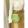 thumbnail image 6 of Women Straw Crossbody Clutch Purse Straw Shoulder Handbag Cloud Dumpling Pouch Rattan Summer Beach Woven Handmade Bag, 6 of 7
