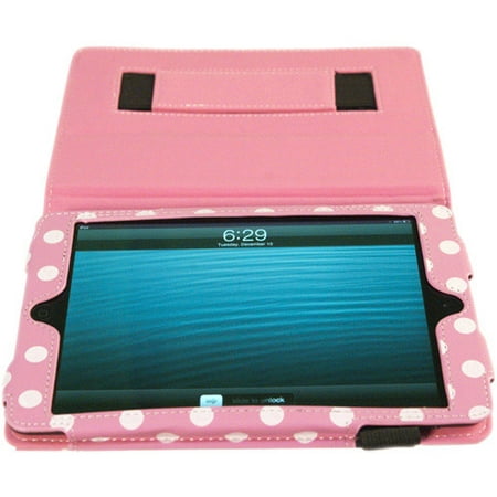 Kyasi Seattle Classic Folio Case Cover Stand in Premium PU Leather for Apple iPad Mini or iPad Mini with Retina Display, Pink