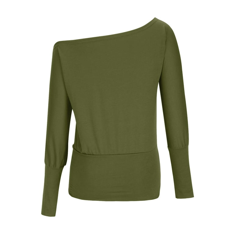Fashion Casual Solid Patchwork Off the Shoulder T-Shirts Fashion Casual Solid Patchwork Off the Shoulder T-Shirts