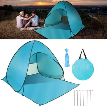 Beach Tent, 1-3 Person Beach Canopy Shade Tent with UV Protection, Portable Beach Sun Shelter Tent for Outdoor Adventures, Camping, and Picnic with Carrying Bag