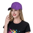 thumbnail image 6 of Kdxio Unisex Glitter Purple Pattern Baseball Cap Unisex Washed Classic Adjustable Hat, 6 of 7