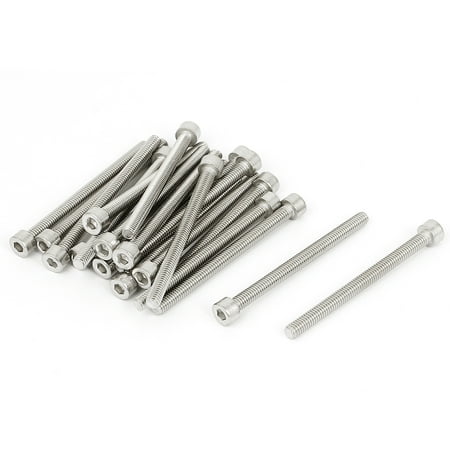 

20 Pcs 54mm Long 4mmx50mm Stainless Steel Hex Socket Head Cap Screws 0.7mm Pitch