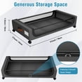 thumbnail image 3 of Under Bed Storage with Wheels, 2Pack Under Bed Storage Containers, Under Bed Shoe Storage Organizer, Rolling Under Bed Metal Drawer for Clothes, Blankets,Gary, 31 x 17 x 7.2 inches, 3 of 9