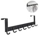 thumbnail image 1 of Gancho para colgar sobre la puerta, ganchos para abrigos sin perforaciones, organizador resistente para abrigos, sombreros, toallas, bolsos, batas, paraguas, 7 ganchos, aluminio, reutilizables, 1 of 8