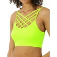 thumbnail image 1 of Zenana Women & Plus Comfort Seamless Crisscross Front Strappy Bralette Sports Bra Top with Removable Pads, 1 of 4