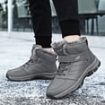 thumbnail image 3 of Akiihool Men's Snow Boots Wide Men's Winter Boots Outdoor Snow Footwear for Male Climbing (Grey,11.5), 3 of 5