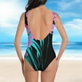 thumbnail image 4 of Swimsuit Women One Piece Tummy Control Under $10 Summer Print With Chest Cushion And No Steel Support Backless Strap Bikini Swimsuit, 4 of 6