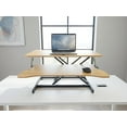 thumbnail image 4 of New 32 Inch Desk Converter, Height Adjustable Sit to Stand Riser, Dual Monitor and Laptop Workstation with Wide Keyboard Tray, Standing Computer Desk, Natural Color, 4 of 7