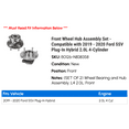 thumbnail image 2 of Front Wheel Hub Assembly Set - Compatible with 2019 - 2020 Ford SSV Plug-In Hybrid 2.0L 4-Cylinder, 2 of 2
