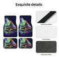 thumbnail image 4 of Fuzoiu Howling Wolf Print Carpet Floor Mats for Car,Car Foot Mat Set,Universal Fit 4 Piece Mat Pad Set,Fits Most Cars Trucks Vans Sedans SUV Auto Carpet Mat Se, 4 of 7