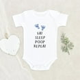 thumbnail image 2 of Unique Baby Clothes Baby Shower Gift Eat Sleep Poop Repeat Baby Onesie Funny Baby Onesie Baby Life Onesie, 2 of 5