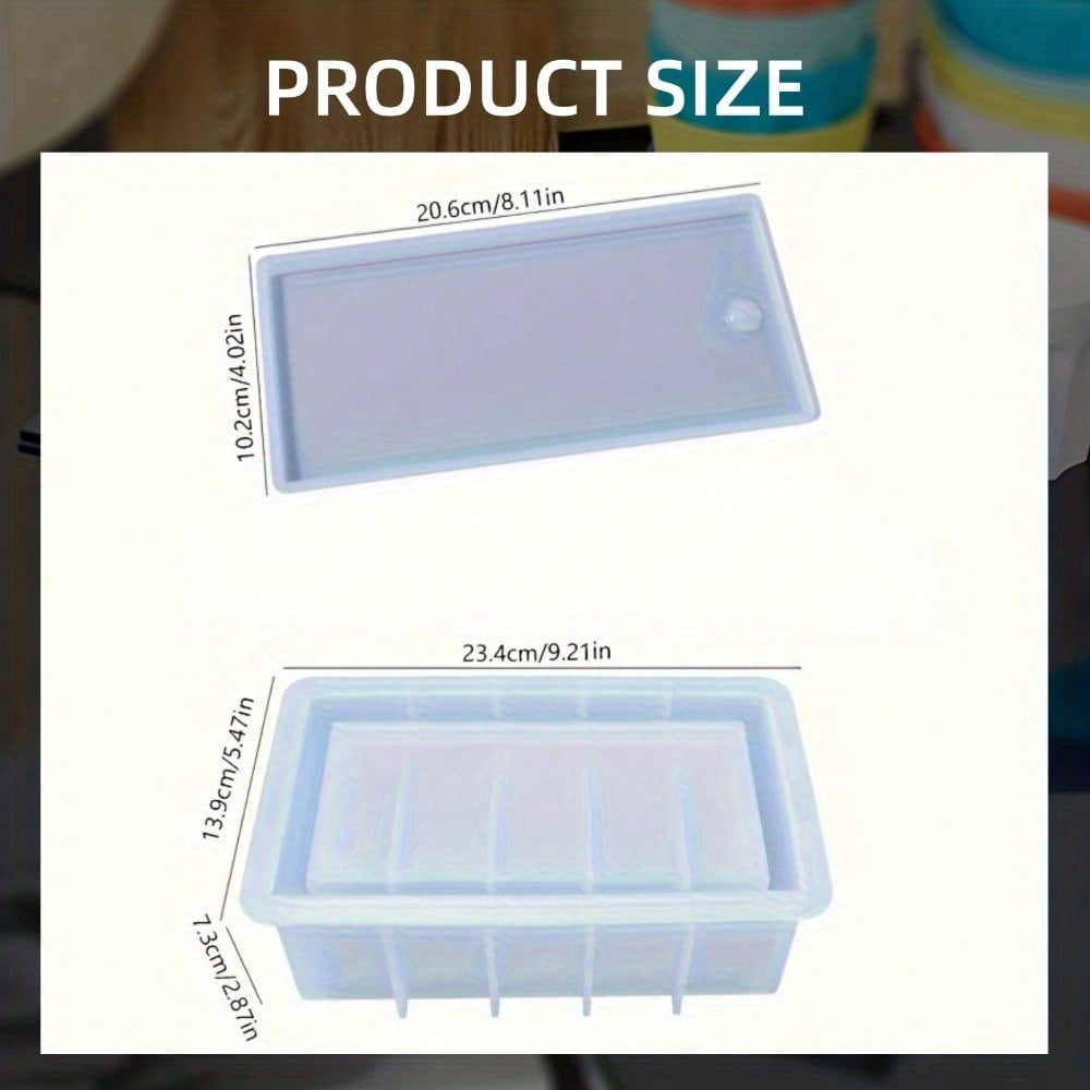 Epoxy Resin Molds, 2Pcs/Set DIY Dominoes Box & Chess Tissue Holder Silicone Mold for Epoxy Resin Craft, Jewelry Storage Case & Napkin Organizer Mold