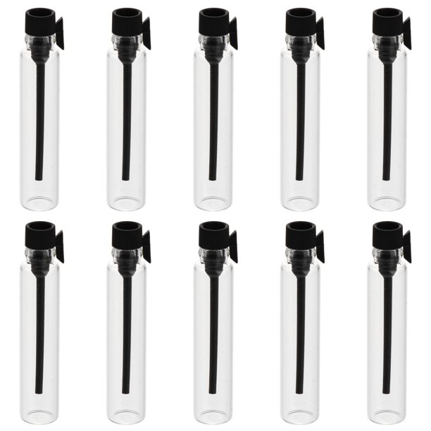 EeaseMX 50 botellas de aceite esencial de 2 ml, portátiles, de vidrio, para perfume (blancas)