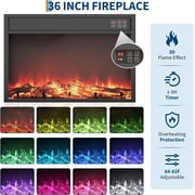58in Farmhouse Fireplace TV Stand with Open Storage Cabinets Media Console for TVs Up to 75in White with Adjustable 3D Electric Fireplace