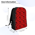 thumbnail image 4 of Fotbe Ladybug Pattern Travel Laptop Backpack, Business Slim Sturdy Laptops Backpack, Water Resistant College School Computer Bag Gift for Men & Women Fits 15.6 Inch Notebook, 4 of 8