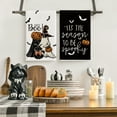 thumbnail image 5 of Sm:)e Spooky Pumpkin Ghost Boo Bat Halloween Kitchen Dish Towels 2 Set 18 x 26 inch, 5 of 6
