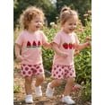 thumbnail image 5 of BemeyourBBs Kids Toddler Baby Girls Summer Clothes Cute Infant Baby Girl Fruit Outf Watermelon Strawberry Short Sleeve T-shirt with Shorts Set Toddler Baby Girls Summer Outfit, 5 of 9