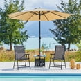 thumbnail image 5 of Topeakmart 4pcs Folding Dining Chairs with Backrest/ Armrests, Black, 5 of 8