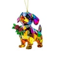thumbnail image 1 of Colorful Cartoon Hedgehog And Dog 2D Flat Acrylic Car Rearview Accessories Backpack Pendant, 1 of 5