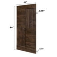 thumbnail image 3 of S Series 42in. X 84in. Kona Coffee Finished DIY Solid Wood  Sliding Barn Door With Hardware Kit - Assembly Required, 3 of 6