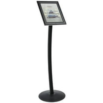 Displays2go Outdoor Menu Pedestal, Aluminum Construction – Black Finish (CM8511PBK2)