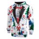 thumbnail image 3 of Pntutb Estampado navideño Otoño e invierno Hombres y mujeres Suéter con capucha Suéter suelto Top Pntutb Pntutb-2650, 3 of 6
