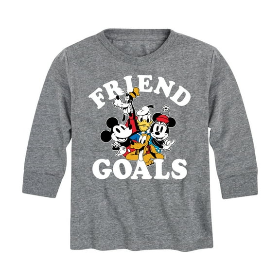Mickey & Friends - Mickey And Friends Friend Goals - Toddler And Youth Long Sleeve Graphic T-Shirt