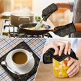 thumbnail image 4 of Math Equations Geometric Shapes Black Pattern Kitchen Oven Mitt and Pot Holder Sets 4 Pcs for Baking, Cooking and Grilling, Heat Resistant Up To 392 °F, 4 of 7