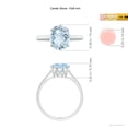 thumbnail image 3 of ANGARA Natural Oval Solitaire 2.2 ct Aquamarine Engagement Ring in 925 Sterling Silver for Women (Size-10x8mm) | March Birthstone, Anniversary, Jewelry Gift for Women | Natural Aquamarine Ring, 3 of 7